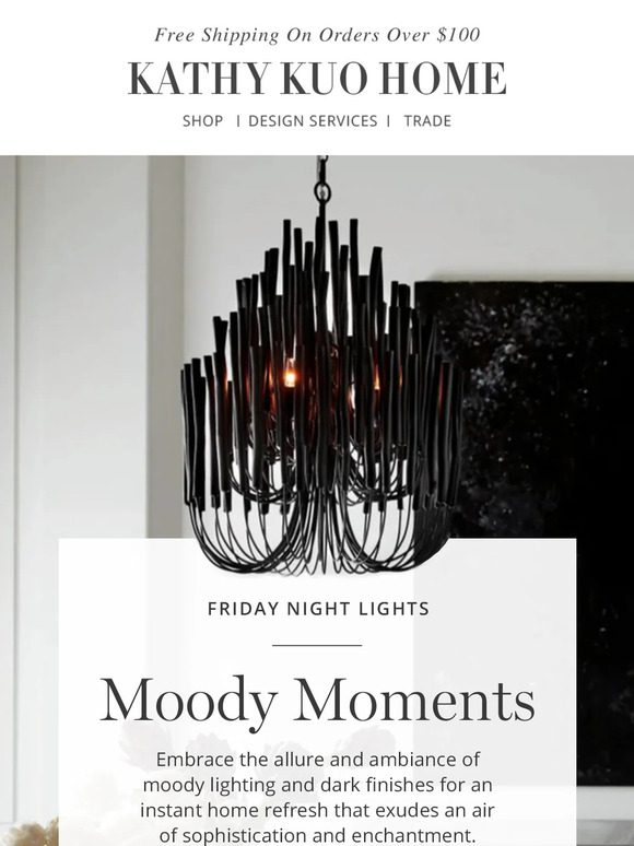 Kathy Kuo Home Friday Night Lights Moody Lighting You'll Love 🖤 Milled