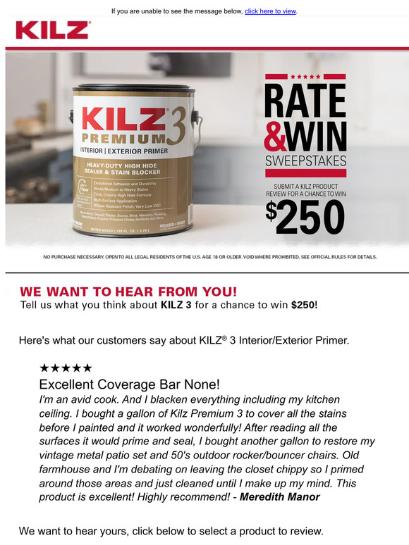 Enter to Win $250 - Rate and Win Sweepstakes