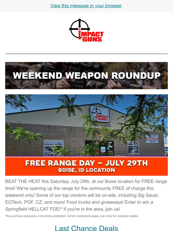 Weekend Weapon Roundup
