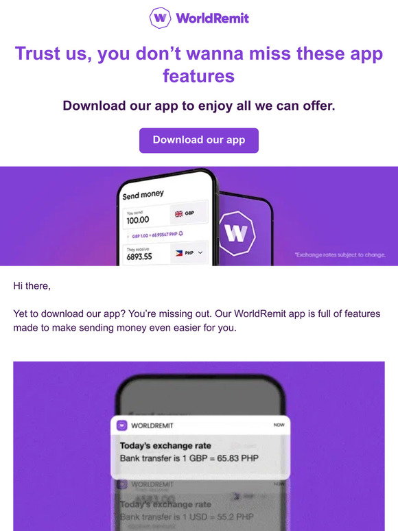 Worldremit Text Message WorldRemit: Ready for a better sending experience? | Milled