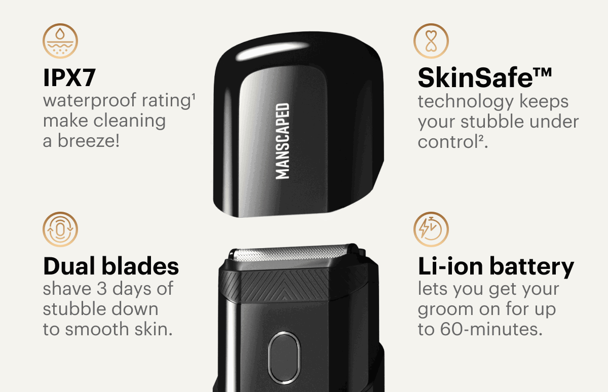 SkinSafe™ technology keeps your stubble under control².