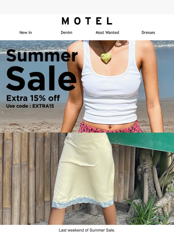 Extra 15% off Summer Sale