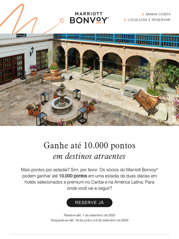 —, ganhe 10.000 pontos na América do Sul