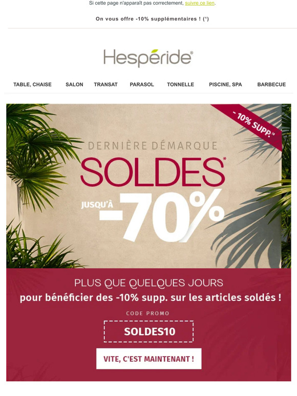 🔥 SOLDES jusqu'à -70% : vite, dernière chance !