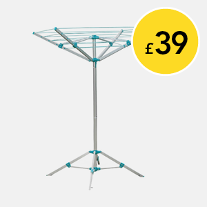 JVL Rotary 4 Arm Portable Airer 16m £39