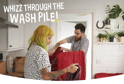 Whizz through the wash pile!