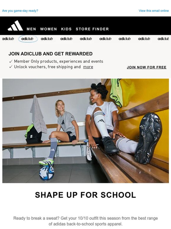 adidas new back-to-school sports collection