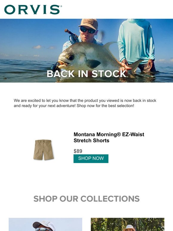 Orvis.com: Back in stock: Montana Morning® EZ-Waist Stretch Shorts