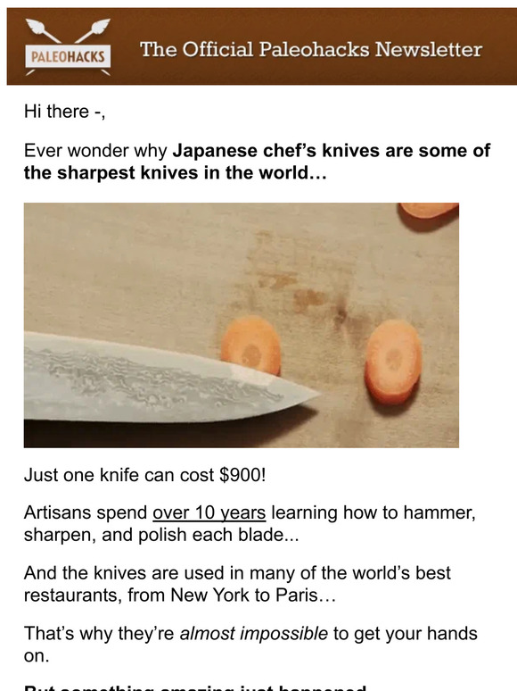 super sharp Chef knife: 75% off