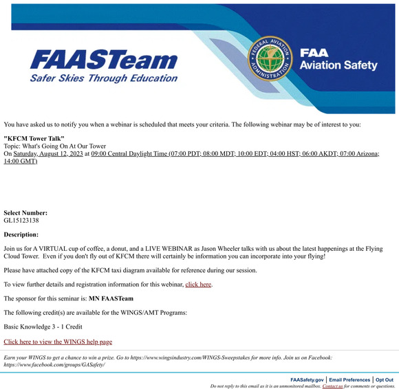 [GL15123138] KFCM Tower Talk - FAASafety.gov