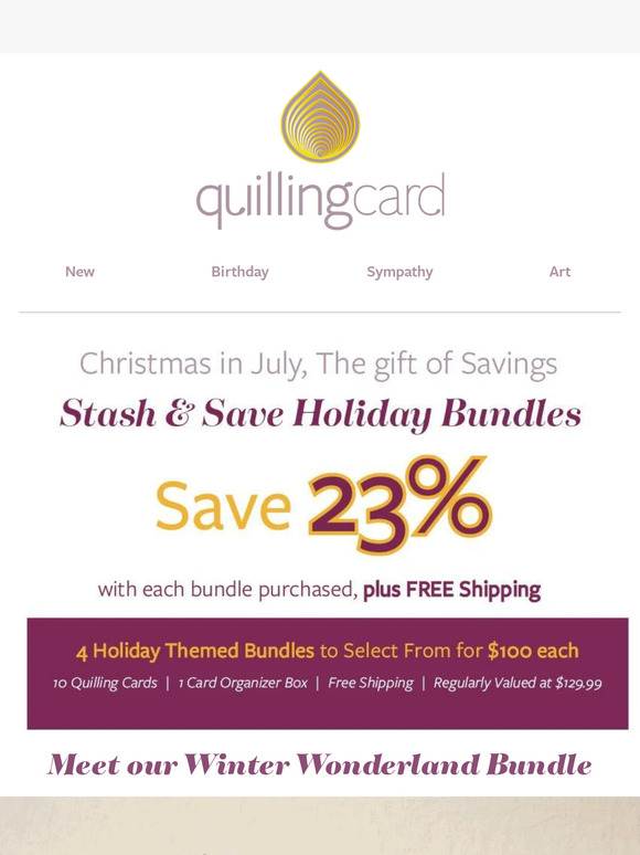 Quilling Card, LLC Winter Wonderland Bundle Set Milled