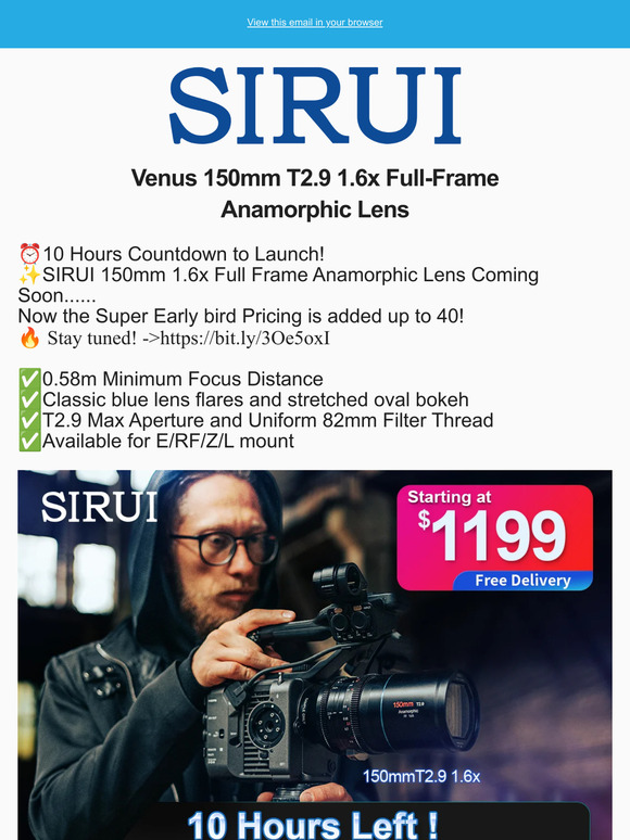 10 Hours Countdown⏰Venus 150mm 1.6x Portrait Anamorphic Lens😎