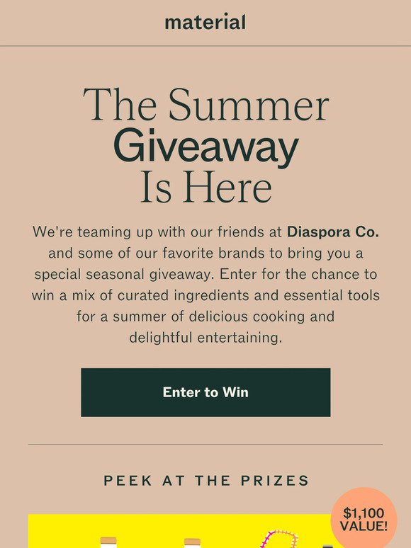 It's Summer Giveaway time