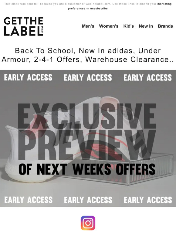 Get The Label Early Access Preview of Next Week's Offers Milled
