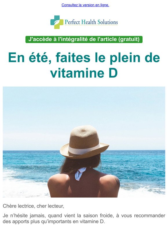En été, faites le plein de vitamine D