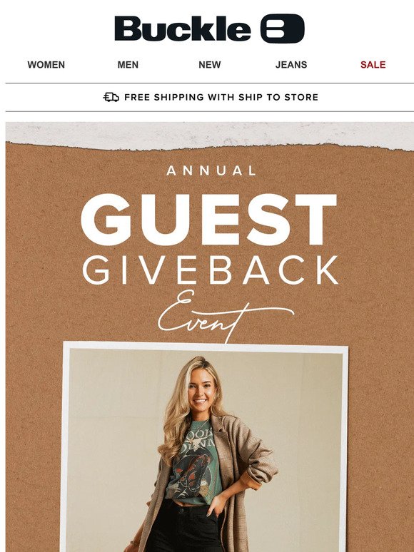 Guest Giveback Styles & New Arrivals