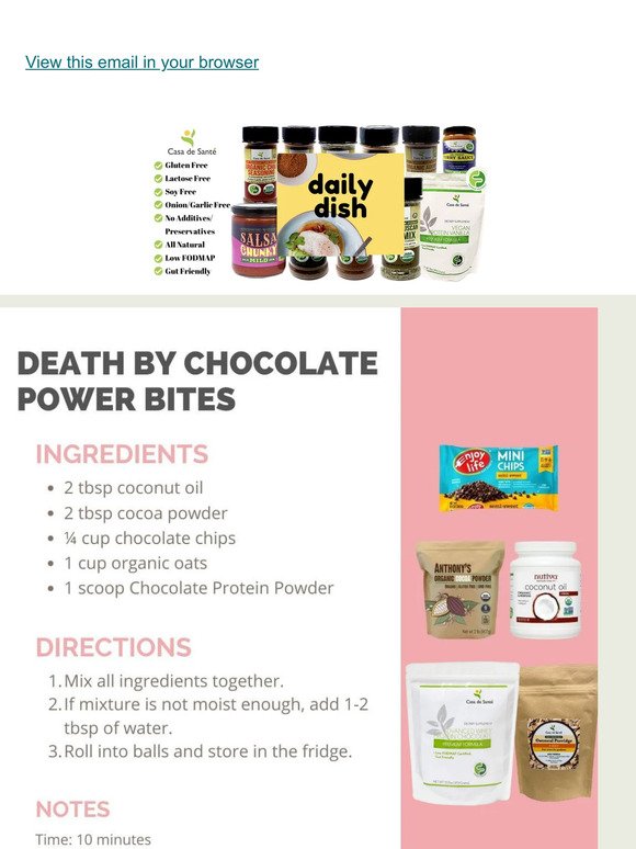 Recipe - Chocolate Protein Power Bites