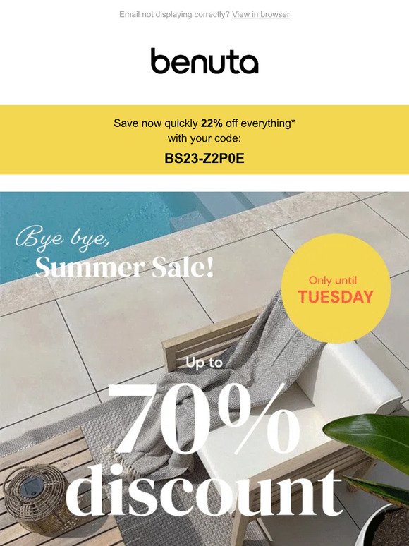 Ends soon: 22% discount + Summer Sale ⌛