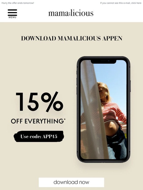 15% off EVERYTHING📱