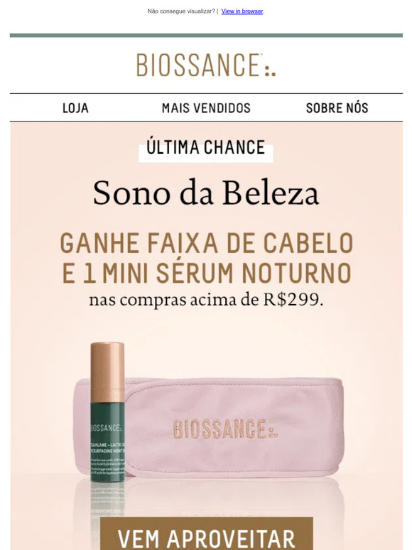 Faixa + Mini Sérum noturno dando tchau👋