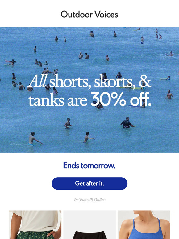 Outdoor Voices Email Newsletters Shop Sales, Discounts, and Coupon Codes