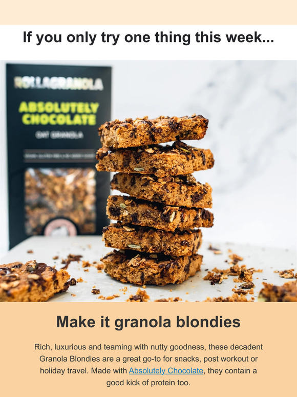 Healthy & Homemade ⭐Vegan Granola Blondies⭐