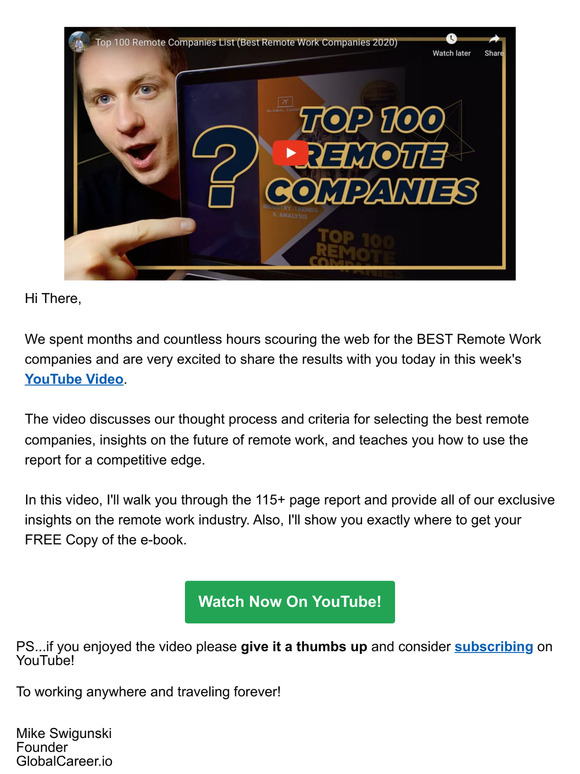 Global Career The TOP 100 Remote Companies... Milled