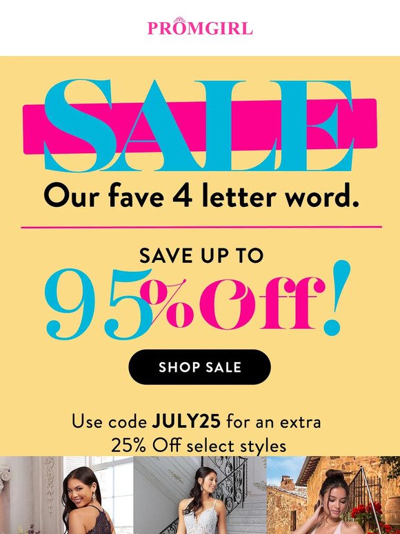 Last Chance - S-A-L-E - Our fave 4 letter word.