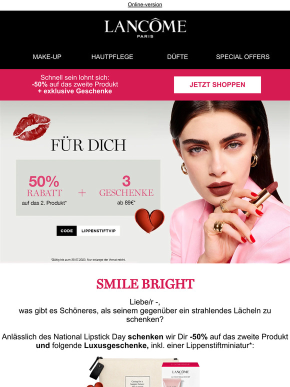Nur noch HEUTE: -50% + 3 Luxusminiaturen 💄