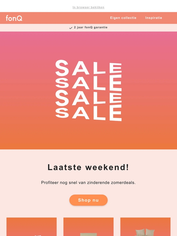 Laatste weekend: Sale bij fonQ