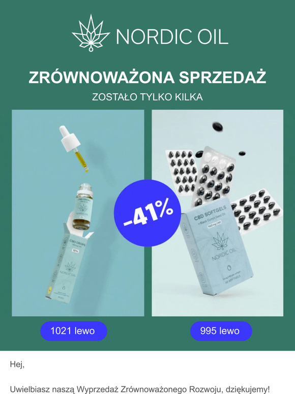 Prawie wyprzedane! -41% zniżki na bestsellery 🔥
