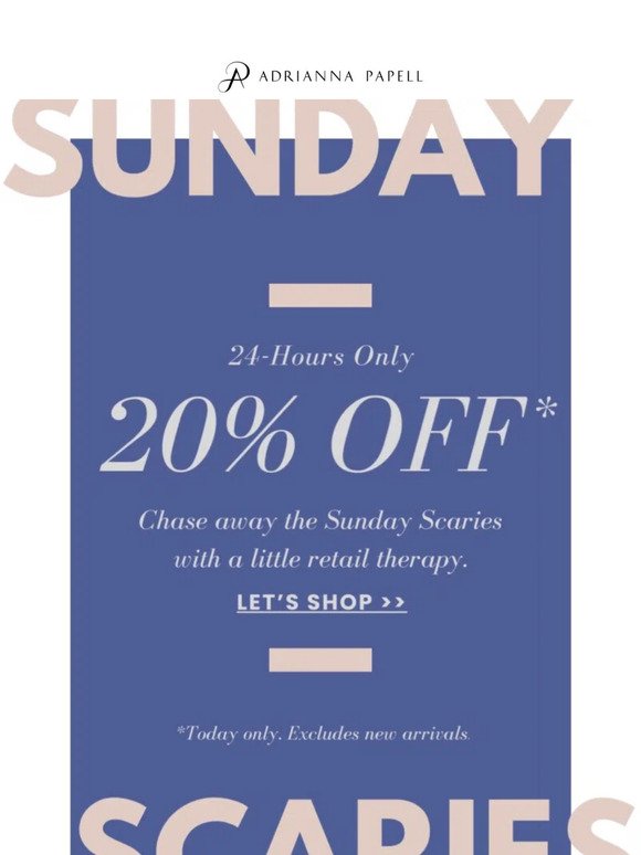 TODAY ONLY: 20% Off