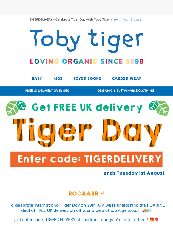 🐯 Free UK Delivery! LAST CHANCE 🐯