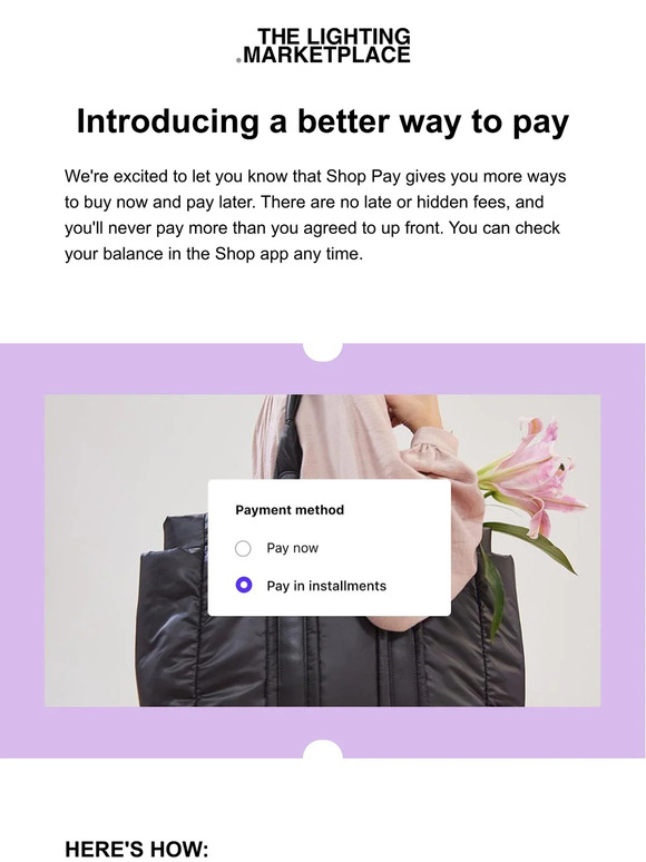 The Lighting Marketplace + Introducing a better way to pay