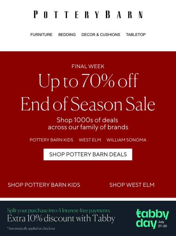 💥FINAL WEEK: Up to 70% off our Family of Brands!💥