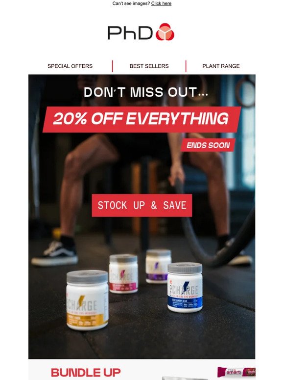 Don't miss 20% OFF Everything