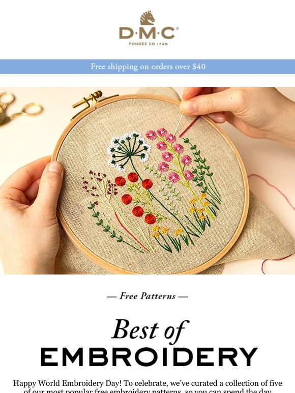 DMC: Free Patterns: Best of Embroidery | Milled