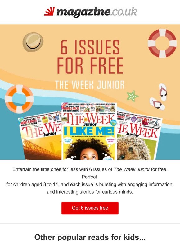 Entertain the kids for less - 6 issues FREE