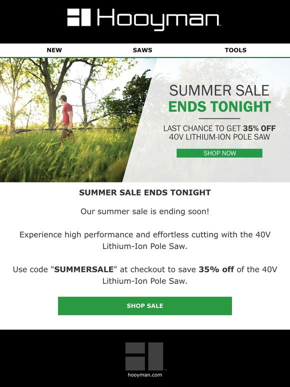 Summer Sale Ends Tonight!