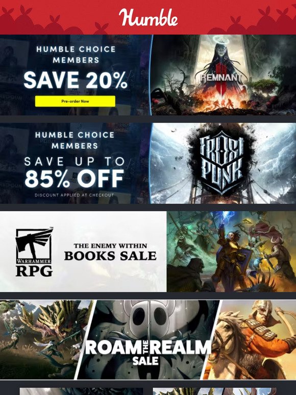 Explore and enjoy a new game in the Roam the Realm Sale!