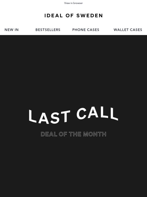 Last Call: Deal of the month