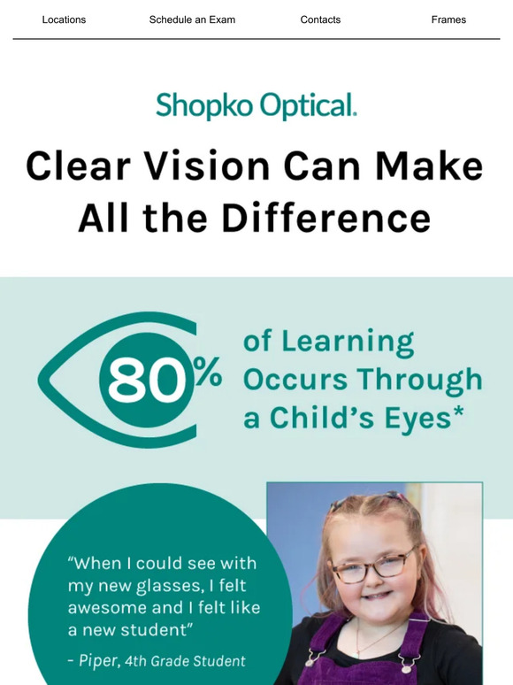 Hear How Piper’s Vision Journey Impacted Her School Experience
