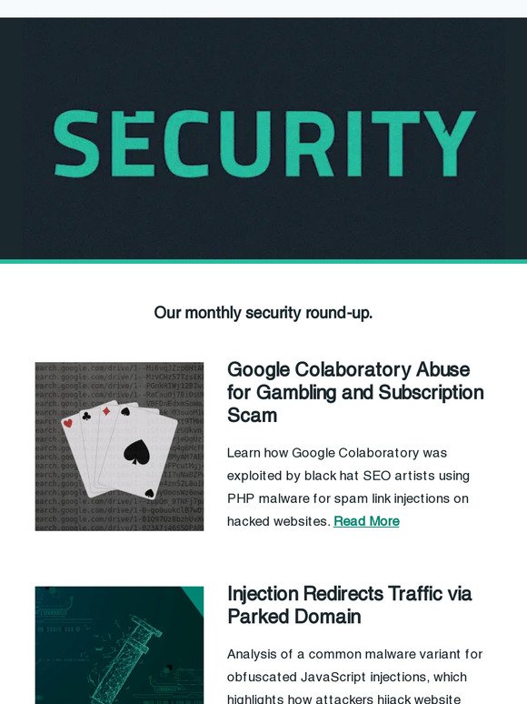 Phishing Emails, Redirects via Parked Domains & Google Colaboratory Abuse