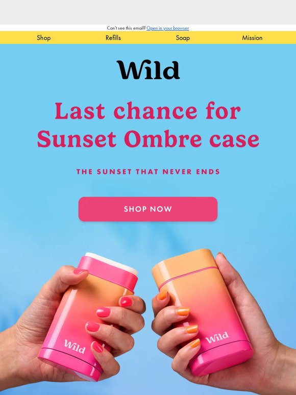 Last chance to get the limited edition Sunset Ombre case!