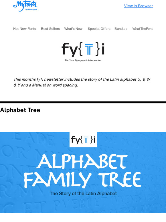 The Alphabet Family Tree: The Letters U, V, W & Y &amp; The Manual: Word Spacing