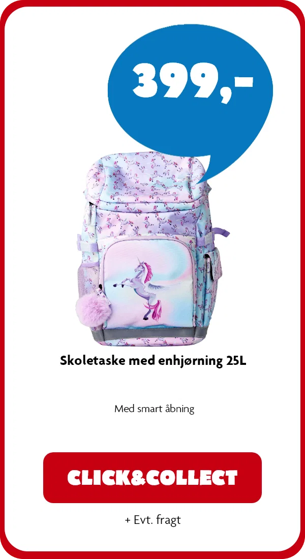 Skoletaske med enhjørning
