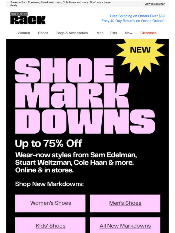 HURRY! Ends Tonight! Save 60% On Select Nordstrom Rack Clearance! HOT Deals  On Michele Watches, Shoes, Clothing, And More! 