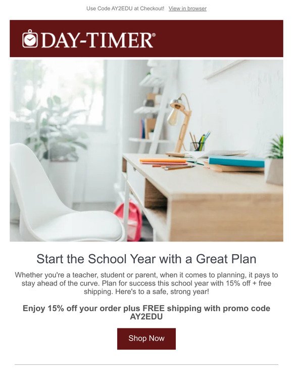 Get Ready for School Success with 15% off + FREE Shipping