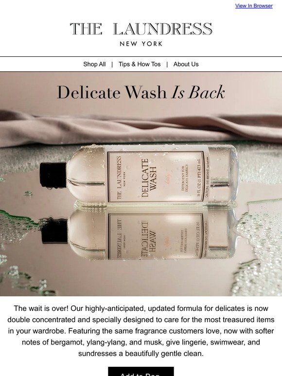 Back In Stock: Delicate Wash 💞