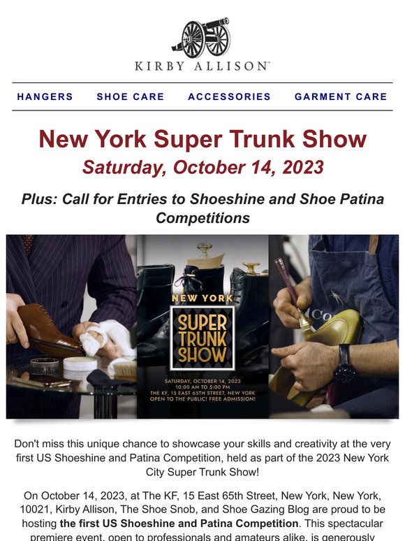 October 14: New York Shoeshine Competition!